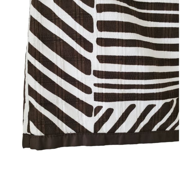 Ann Taylor Tribal Mudcloth Print Textured Mini Skirt | NWOT | 00P | Brown White - Picture 8 of 14